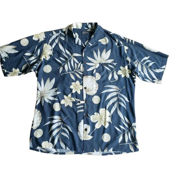 Alexander Lloyd Hawaiian Shirt Men XL Long Aloha Beach Baggy Vacation Dad Button - Picture 1 of 9